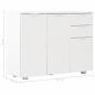 Preview: Sideboard Hochglanz-Weiß 107x35x80,5 cm