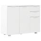 Preview: Sideboard Hochglanz-Weiß 107x35x80,5 cm