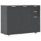 Preview: Sideboard Hochglanz-Schwarz 107x35x80,5 cm