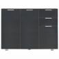 Preview: Sideboard Hochglanz-Schwarz 107x35x80,5 cm