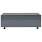Preview: Couchtisch Hochglanz-Grau 100x100x35 cm