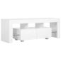 Preview: TV-Schrank mit LED-Leuchten Hochglanz-Weiß 130x35x45 cm