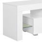 Preview: TV-Schrank mit LED-Leuchten Hochglanz-Weiß 130x35x45 cm
