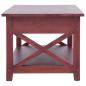 Preview: Couchtisch Braun 100×55×46 cm Massivholz Mahagoni