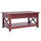 Preview: Couchtisch Braun 100×55×46 cm Massivholz Mahagoni