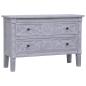 Preview: Sideboard mit 2 Schubladen 90 x 30 x 60 cm Massivholz Mahagoni