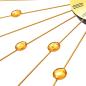 Preview: Wanduhr Metall 70 cm Golden