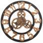 Preview: Wanduhr Metall 58 cm Golden und Schwarz