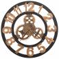 Preview: Wanduhr Metall 58 cm Golden und Schwarz