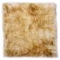 Preview: Sitzkissen 2 Stk. Braun Melange 40x40 cm Echter Schafspelz