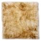 Preview: Sitzkissen 2 Stk. Braun Melange 40x40 cm Echter Schafspelz