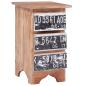 Preview: Nachttisch 30x30x51 cm Altholz Massiv