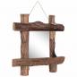Preview: Holzspiegel Natur 50x50 cm Altholz Massiv