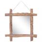 Preview: Holzspiegel Natur 70x70 cm Altholz Massiv