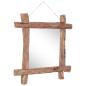 Preview: Holzspiegel Natur 70x70 cm Recyceltes Teakholz