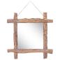 Preview: Holzspiegel Natur 70x70 cm Altholz Massiv