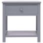 Preview: Nachttisch Grau 40×29×42 cm Paulownia Holz