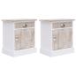 Preview: ARDEBO.de - Nachttische 2 Stk. 38x28x45 cm Paulownia Holz