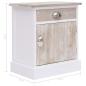 Preview: Nachttische 2 Stk. 38x28x45 cm Paulownia Holz