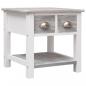 Preview: Beistelltisch Grau 40x40x40 cm Paulownia Holz