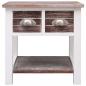 Preview: Beistelltisch Braun 40x40x40 cm Paulownia Holz
