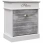 Preview: ARDEBO.de - Schuhschrank Grau 50 x 28 x 58 cm Paulownia Holz