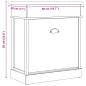 Preview: Schuhschrank Grau 50 x 28 x 58 cm Paulownia Holz