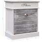Preview: Schuhschrank Grau 50 x 28 x 58 cm Paulownia Holz