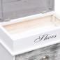 Preview: Schuhschrank Grau 50 x 28 x 58 cm Paulownia Holz