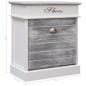 Preview: Schuhschrank Grau 50 x 28 x 58 cm Paulownia Holz