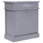 Preview: ARDEBO.de - Schuhschrank Grau 50 x 28 x 58 cm Paulownia Holz