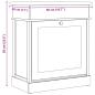 Preview: Schuhschrank Grau 50 x 28 x 58 cm Paulownia Holz