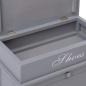Preview: Schuhschrank Grau 50 x 28 x 58 cm Paulownia Holz