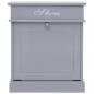 Preview: Schuhschrank Grau 50 x 28 x 58 cm Paulownia Holz