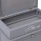 Preview: Schuhschrank Grau 50 x 28 x 58 cm Paulownia Holz