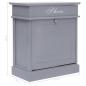 Preview: Schuhschrank Grau 50 x 28 x 58 cm Paulownia Holz