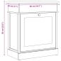 Preview: Schuhschrank Weiß 50 x 28 x 58 cm Paulownia Holz