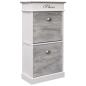 Preview: Schuhschrank Grau 50 x 28 x 98 cm Paulownia Holz