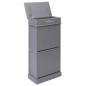 Preview: Schuhschrank Grau 50 x 28 x 98 cm Paulownia Holz