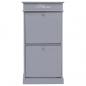 Preview: Schuhschrank Grau 50 x 28 x 98 cm Paulownia Holz