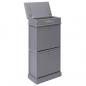 Preview: Schuhschrank Grau 50 x 28 x 98 cm Paulownia Holz