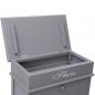 Preview: Schuhschrank Grau 50 x 28 x 98 cm Paulownia Holz