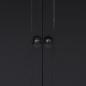 Preview: Beistellschrank 60x30x75 cm Schwarz Massivholz Paulownia