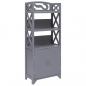 Preview: ARDEBO.de - Badezimmerschrank Grau 46x24x116 cm Paulownia-Holz