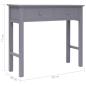 Preview: Konsolentisch Grau 90×30×77 cm Holz