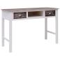 Preview: ARDEBO.de - Schreibtisch Braun 110 × 45 × 76 cm Holz