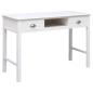 Preview: ARDEBO.de - Schreibtisch Weiß 110×45×76 cm Holz