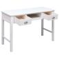 Preview: Schreibtisch Weiß 110×45×76 cm Holz