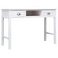 Preview: Schreibtisch Weiß 110×45×76 cm Holz