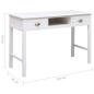 Preview: Schreibtisch Weiß 110×45×76 cm Holz
